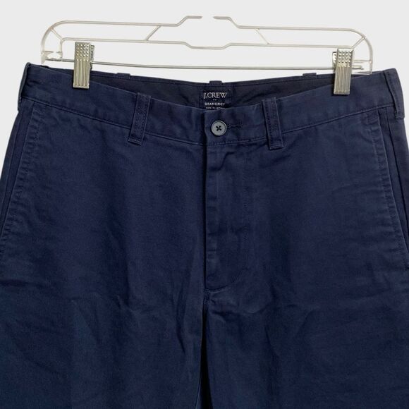 NWT J. Crew Flat Front Chino Gramercy Shorts Men's Sz 31W Navy Blue Summer Prepp - Picture 6 of 16